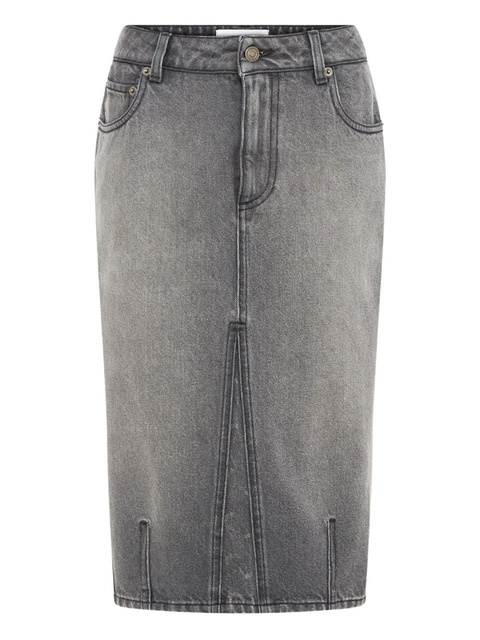 Marine Serre knee-kength midi skirt - Grey - zdjęcie produktu nr 1