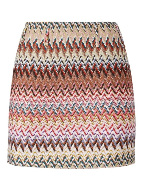 Missoni zigzag-pattern mini skirt - Neutrals - zdjęcie produktu nr 1