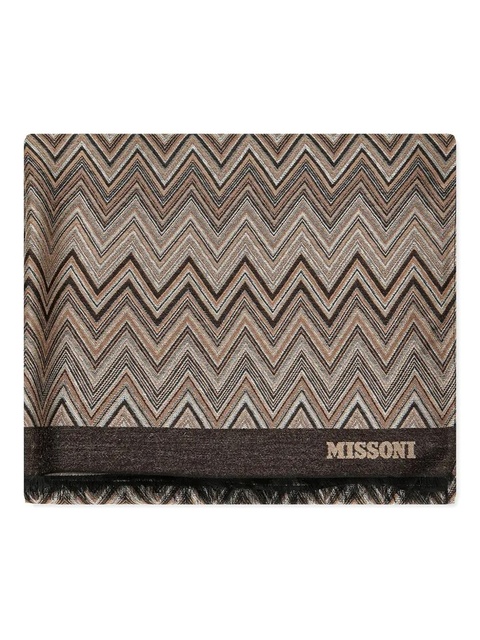 Missoni chevron fringed scarf - Brown - zdjęcie produktu nr 2