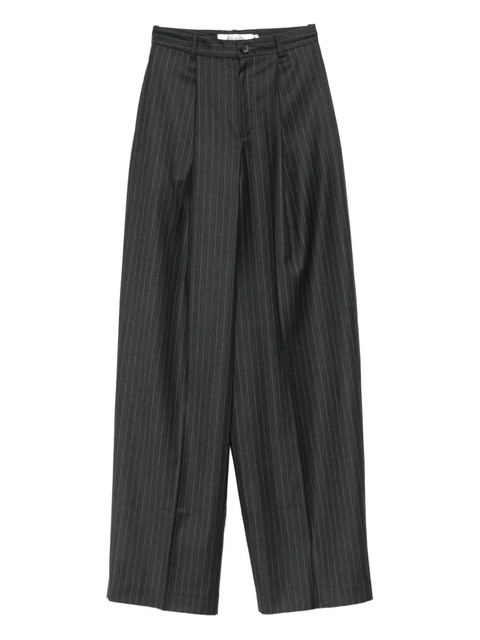 Aya Muse pinstripe-print pleated trousers - Grey - zdjęcie produktu nr 1