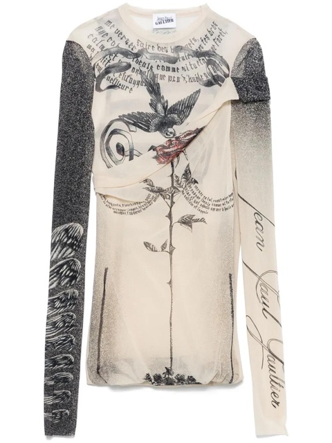 Jean Paul Gaultier mesh top - Neutrals - zdjęcie produktu nr 1