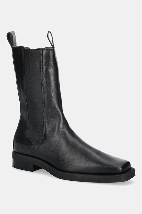 Copenhagen sztyblety skórzane damskie kolor czarny na płaskim obcasie CPH747 leather - zdjęcie produktu nr 1