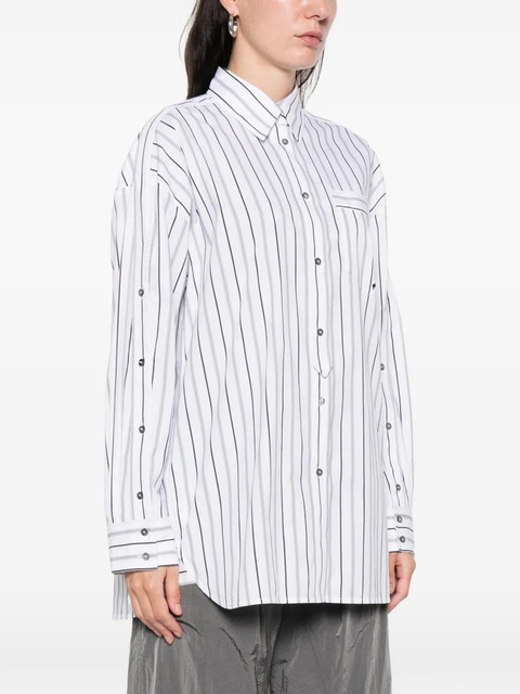 PINKO striped-pattern pocket shirt - White - zdjęcie produktu nr 2