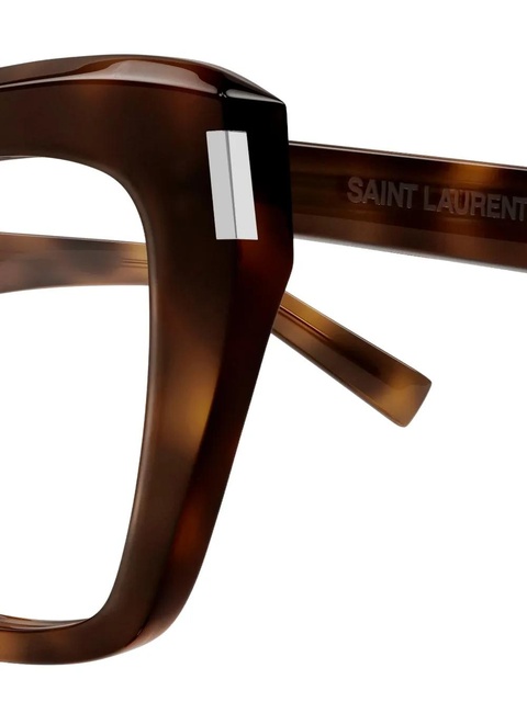 Saint Laurent Eyewear geometric glasses - Brown - zdjęcie produktu nr 2