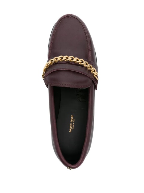 Golden Goose chain-link leather loafers - Red - zdjęcie produktu nr 2