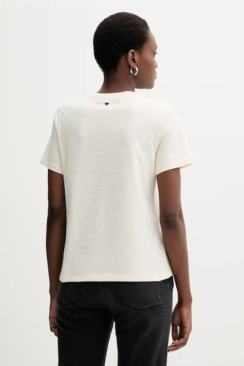 Weekend Max Mara t-shirt bawełniany CLOWN damski kolor beżowy 2525976012600 - zdjęcie produktu nr 2