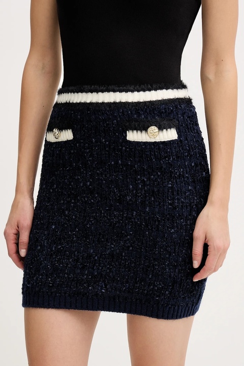 Guess spódnica AOMORI kolor granatowy mini ołówkowa W5BD1X Z4090 - zdjęcie produktu nr 1