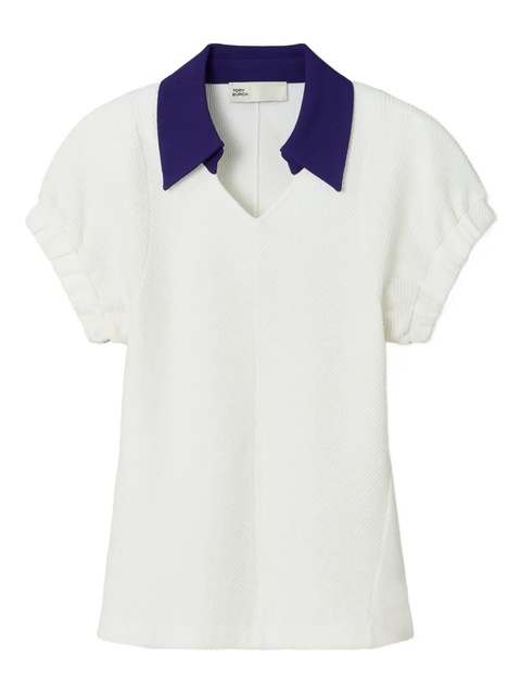 Tory Burch short-sleeve polo top - White - zdjęcie produktu nr 2