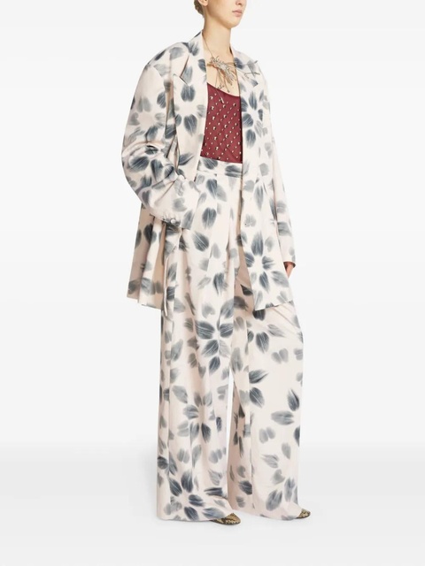 DRIES VAN NOTEN leaf-print blazer - Neutrals - zdjęcie produktu nr 2