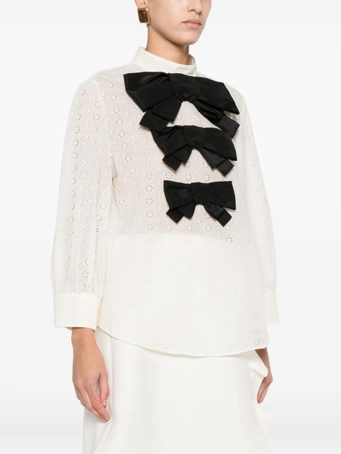 Valentino Garavani bow-detail blouse - White - zdjęcie produktu nr 2