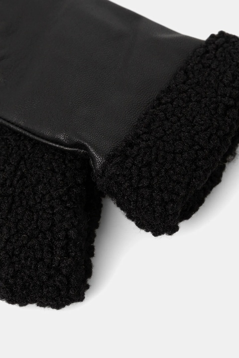 Answear.LAB rękawiczki skórzane damskie kolor czarny - zdjęcie produktu nr 2