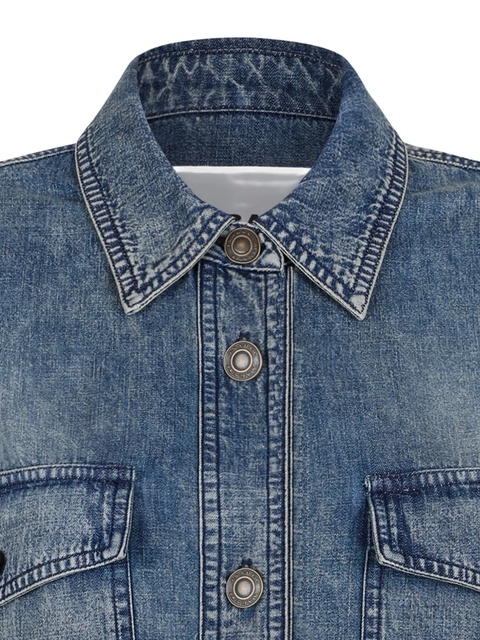 MARANT ÉTOILE button-fastening denim coat - Blue - zdjęcie produktu nr 2
