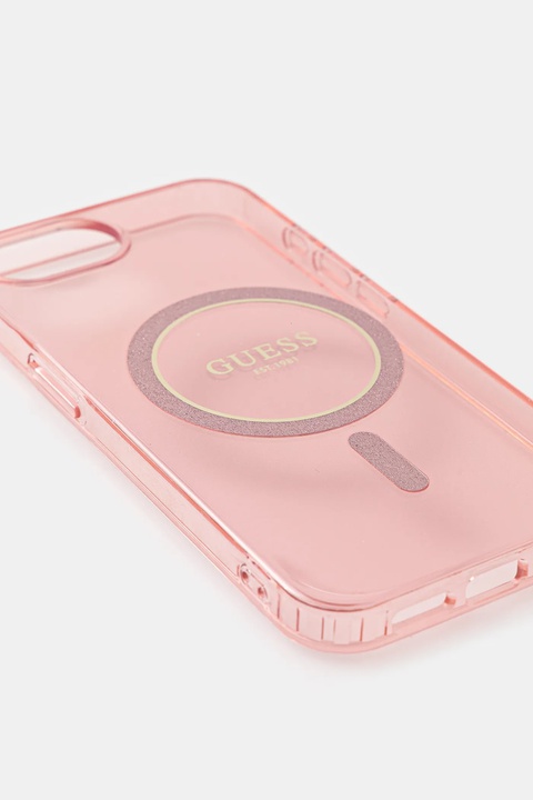 Guess etui na telefon iPhone 16e kolor różowy GUHMPSE4HFGEREP - zdjęcie produktu nr 1