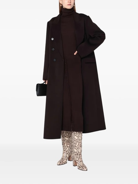 Victoria Beckham wool blend double-breasted coat - Brown - zdjęcie produktu nr 2