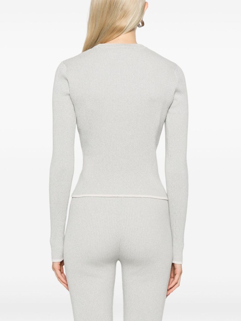 ROTATE BIRGER CHRISTENSEN ribbed cardigan - Grey - zdjęcie produktu nr 2