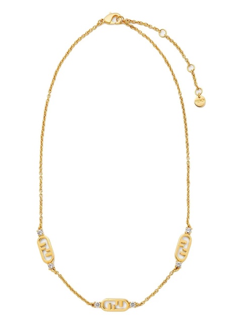FENDI O'Lock logo-detail crystal necklace - Gold - zdjęcie produktu nr 1