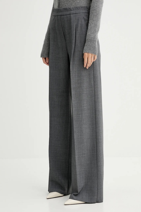 Marella spodnie damskie kolor szary szerokie high waist 2523136014200 - zdjęcie produktu nr 1