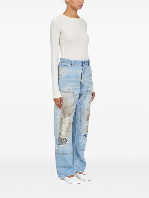 MM6 Maison Margiela distressed jeans - Blue - zdjęcie produktu nr 1