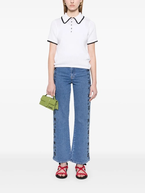 Maje knitted polo top - White - zdjęcie produktu nr 2