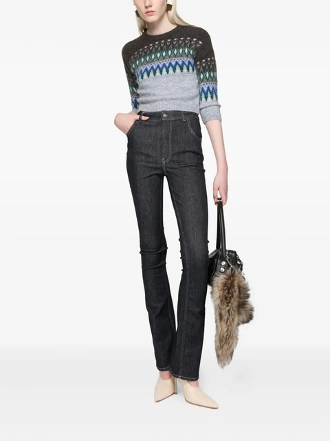 Acne Studios bow-detail flared trousers - Black - zdjęcie produktu nr 2