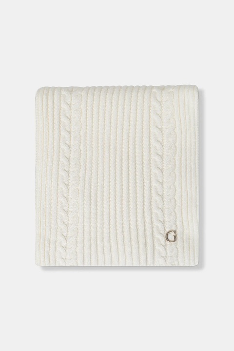 Guess szalik damski kolor beżowy gładki AW5383 POL03 - zdjęcie produktu nr 2