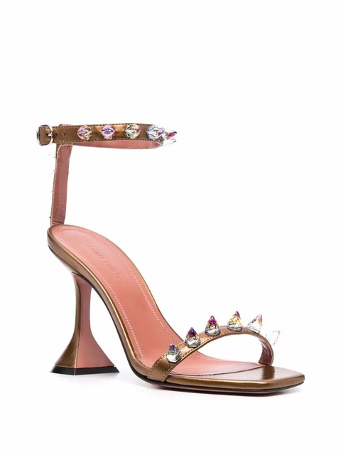 Amina Muaddi Julia sandals - Brown - zdjęcie produktu nr 2