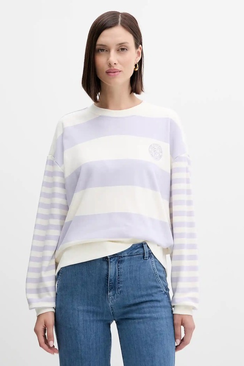 United Colors of Benetton bluza damska kolor fioletowy wzorzysta 3Y04D10AM - zdjęcie produktu nr 1