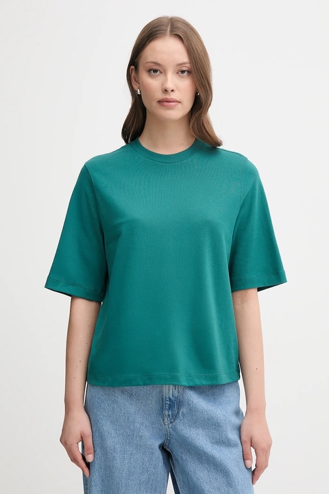 United Colors of Benetton t-shirt bawełniany damski kolor zielony 3BL0E17G5 - zdjęcie produktu nr 1