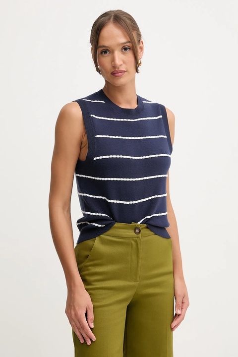United Colors of Benetton top damski kolor granatowy 104ME10EC - zdjęcie produktu nr 1