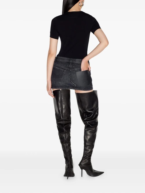 Jean Paul Gaultier pocket denim mini skirt - Black - zdjęcie produktu nr 1