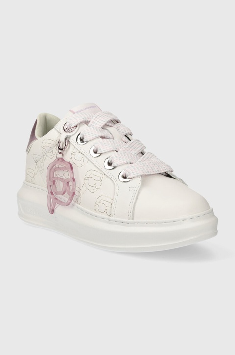 Karl Lagerfeld sneakersy skórzane KAPRI NFT kolor biały KL62522 - zdjęcie produktu nr 2