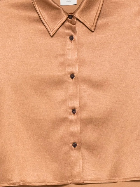 Alysi long-sleeves cropped shirt - Brown - zdjęcie produktu nr 2