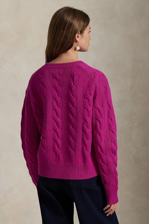 Polo Ralph Lauren sweter wełniany damski kolor różowy 211A91216 - zdjęcie produktu nr 2