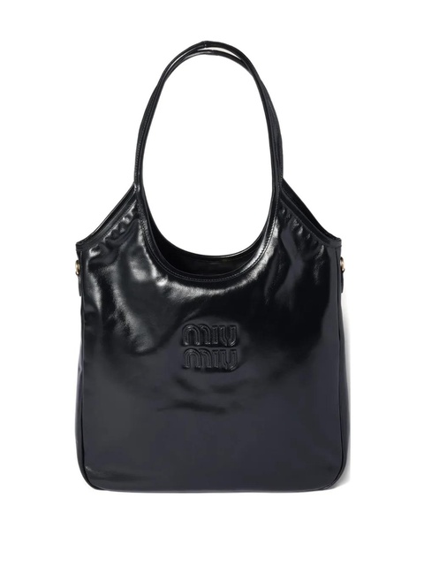 Miu Miu Ivy leather tote bag - Black - zdjęcie produktu nr 1