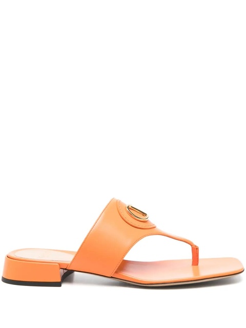 Valentino Garavani VLogo leather sandals - Orange - zdjęcie produktu nr 1