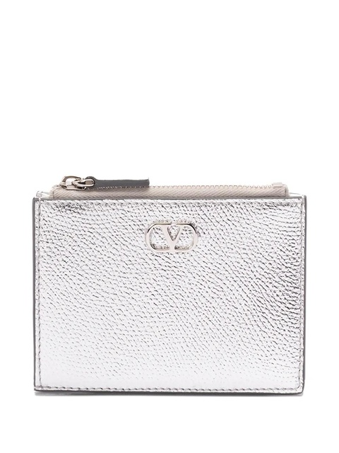 Valentino Garavani zip leather wallet - Silver - zdjęcie produktu nr 2