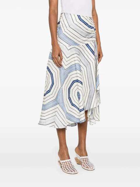SANDRO x Louise Bourgeois spider-web print midi skirt - Neutrals - zdjęcie produktu nr 2