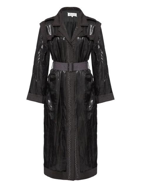 Maison Margiela belted trench dress - Black - zdjęcie produktu nr 1