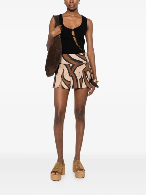 PUCCI graphic-print pleated mini skirt - Neutrals - zdjęcie produktu nr 1