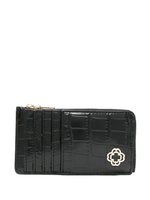 Maje crocodile-embossed leather card holder - Black - zdjęcie produktu nr 2