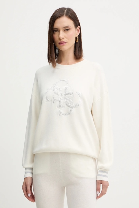 Guess sweter SYLVIE damski kolor beżowy lekki W5BR42 Z26I2 - zdjęcie produktu nr 1