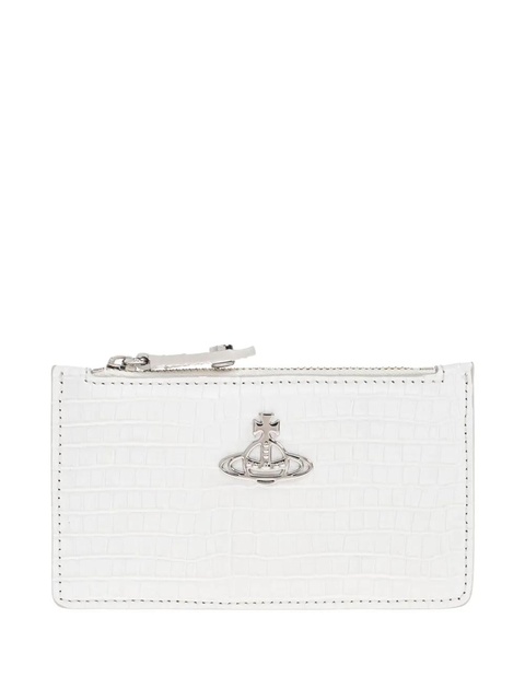 Vivienne Westwood Orb-embellished card holder - White - zdjęcie produktu nr 1