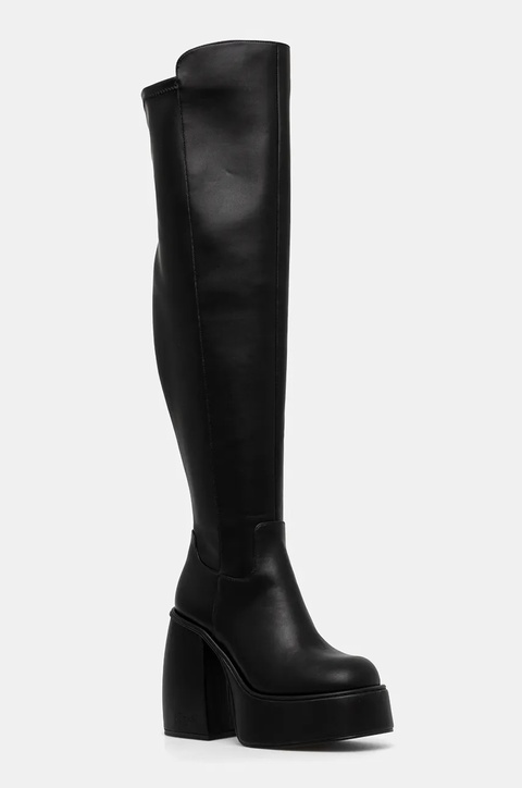 Buffalo kozaki Heart Stretch Boot damskie kolor czarny na słupku 1220062-BLK - zdjęcie produktu nr 1
