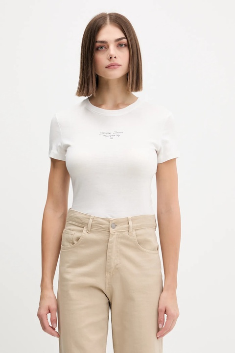 Tommy Jeans t-shirt damski kolor biały DW0DW21542 - zdjęcie produktu nr 1