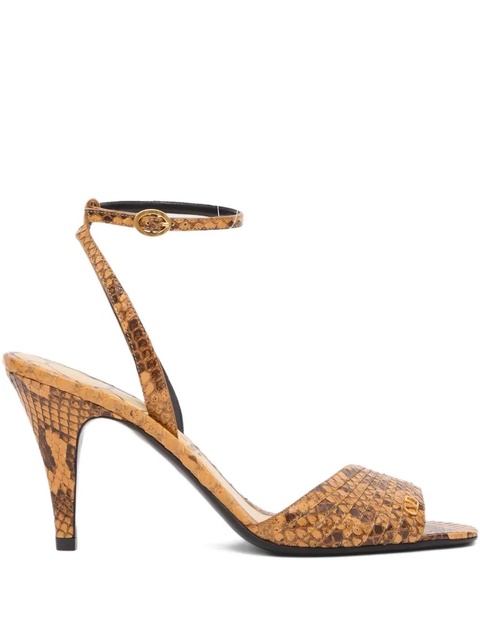 Valentino Garavani 85mm snakeskin sandals - Orange - zdjęcie produktu nr 2