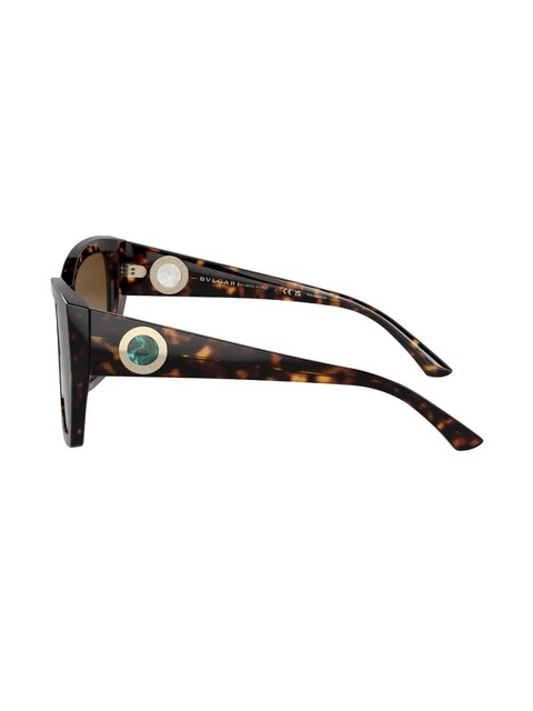 Bvlgari oversize-frame logo-plaque sunglasses - Green - zdjęcie produktu nr 2