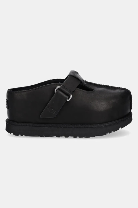 UGG klapki Goldenstar Hi Clog damskie kolor czarny na platformie 1169591-BLK - zdjęcie produktu nr 2