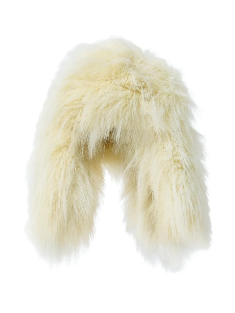 Jacquemus Grande Chapka voluminous faux-fur headpiece - Neutrals - zdjęcie produktu nr 1