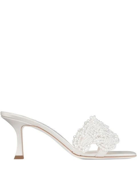 Jimmy Choo 70mm Cary mules - White - zdjęcie produktu nr 1