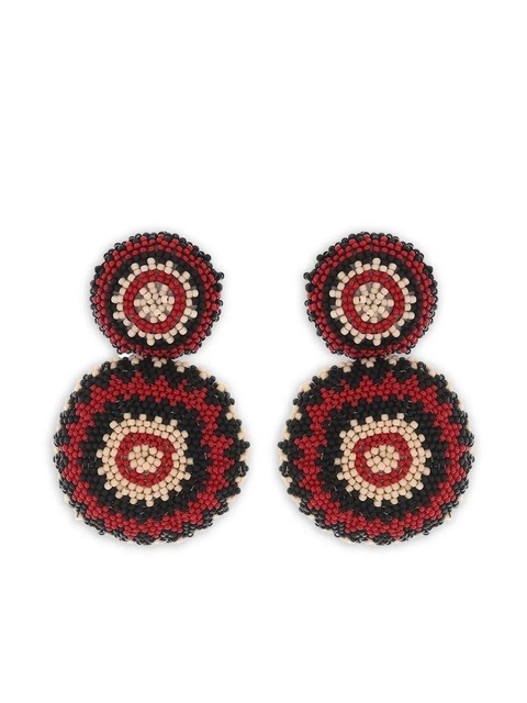 Johanna Ortiz Iraca Palm beaded earrings - Black - zdjęcie produktu nr 1